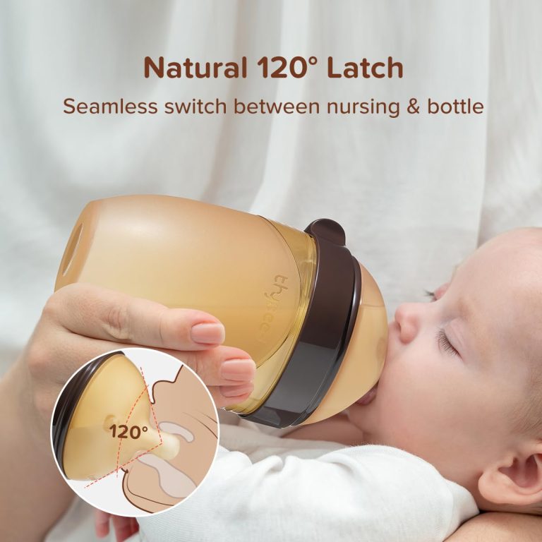 Baby drinking from baby bottle
